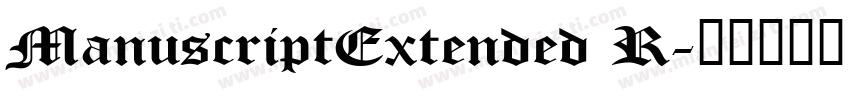 ManuscriptExtended R字体转换